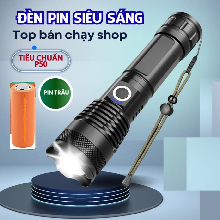 Đèn Pin Cầm Tay Siêu Sáng S39 và Đèn 6 Chức Năng Sử Dụng Tiện Lợi Có LEd % Pin 1138
