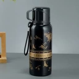 Bình giữ nhiệt inox 316 hoạ tiết hoa trà 800ml/ 600ml và Set Bình Giữ Nhiệt + 2 Ly Cách Nhiệt Vacuum Flask 500ml 4