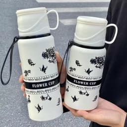 Bình giữ nhiệt inox 316 hoạ tiết hoa trà 800ml/ 600ml và Set Bình Giữ Nhiệt + 2 Ly Cách Nhiệt Vacuum Flask 500ml 6