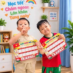 Bảng Cửu Chương, Bảng Thời Khóa Biểu [ TẶNG BÚT VIẾT ] In Tráng Gương  tiện lợi và ý nghĩa cho bé - Bách Mộc 3