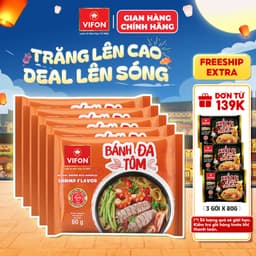 [VOUCHER HOT 10%] Set 5 Gói Bánh Đa Cua/Bánh Đa Tôm/Bún Riêu Cua VIFON 2