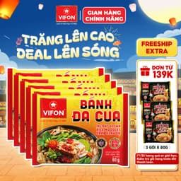 [VOUCHER HOT 10%] Set 5 Gói Bánh Đa Cua/Bánh Đa Tôm/Bún Riêu Cua VIFON 1