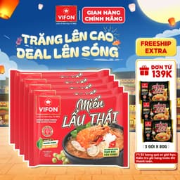 [VOUCHER HOT 10%] Combo 5 Gói Miến Măng Vịt/Miến Sườn Heo/Miến Lẩu Thái - Hương Vị Đậm Đà, 58g/Gói 3