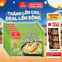 [VOUCHER HOT 10%] Combo 5 Gói Miến Măng Vịt/Miến Sườn Heo/Miến Lẩu Thái - Hương Vị Đậm Đà, 58g/Gói 1