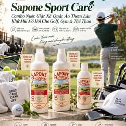Sapone Sport Care – Combo Nước Giặt Xả Quần Áo Thơm Lâu Khử Mùi Mồ Hôi Cho Golf, Gym & Thể Thao 3