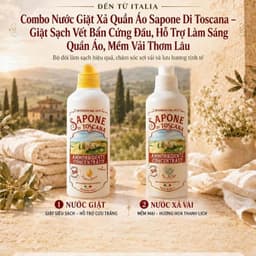 Combo Nước Giặt Xả Quần Áo Sapone Di Toscana – Giặt Sạch Vết Bẩn Cứng Đầu, Hỗ Trợ Làm Sáng Quần Áo, Mềm Vải Thơm Lâu 1