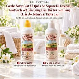 Combo Nước Giặt Xả Quần Áo Sapone Di Toscana – Giặt Sạch Vết Bẩn Cứng Đầu, Hỗ Trợ Làm Sáng Quần Áo, Mềm Vải Thơm Lâu 2