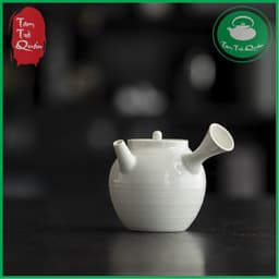 Ấm trà sứ Bạch ngọc cán cầm 1500ml 4