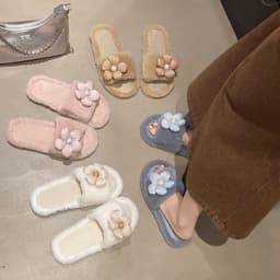 Dép lông thời trang HOT TREND mùa đông dành cho nữ, dép bông mềm mại có thể đi ra ngoài DP 2
