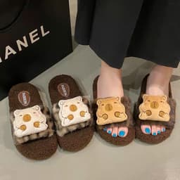 Dép lông thời trang HOT TREND mùa đông dành cho nữ, dép bông mềm mại có thể đi ra ngoài DP 5