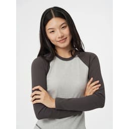 Áo Phông Dài Tay Nữ Tay Raglan Phối Màu Form Simfit WCLT26F009 2