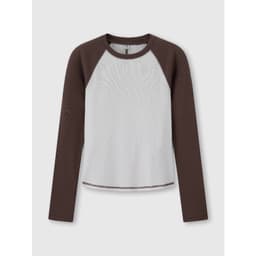 Áo Phông Dài Tay Nữ Tay Raglan Phối Màu Form Simfit WCLT26F009 6