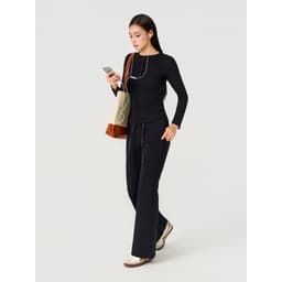 Áo Phông Nữ Yody Tay Dài Có Cúc Slim Co Giãn Mềm Mại WCLT26F006 2