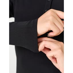 Áo Phông Nữ Yody Tay Dài Có Cúc Slim Co Giãn Mềm Mại WCLT26F006 4