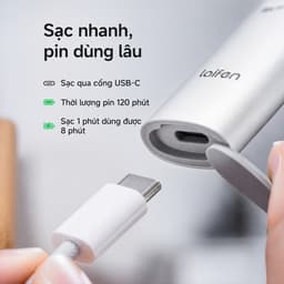 [Livestream] Máy Cạo Râu Điện Laifen T1 Pro 1 Lưỡi Cạo, Nhỏ Gọn Tiện Mang Theo, Pin 120 Phút, Chống Nước IPX7 6