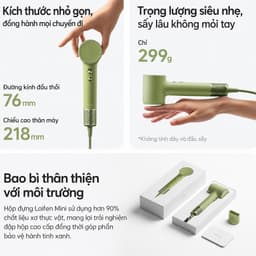 [Livestream] Máy Sấy Tóc Laifen Mini Siêu Nhỏ Gọn 299g, Sấy Nhanh, Kiểm Soát Nhiệt, Bảo Hành 24 Tháng 7