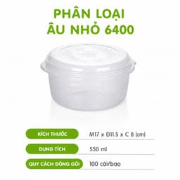Âu Nhựa Đựng Cơm Canh Có Nắp Việt Nhật 6402 Chất Liệu Nhựa PP Trong Suốt Đa Năng GD403 7