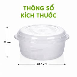 Âu Nhựa Đựng Cơm Canh Có Nắp Việt Nhật 6402 Chất Liệu Nhựa PP Trong Suốt Đa Năng GD403 5