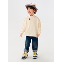 Áo Phông Giữ Nhiệt Kid Yody Form Relax Cổ Cao Giữ Ấm Co Giãn KCLT26F003 2