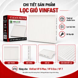 Lọc Gió Điều Hòa VinFast VF6 Eco VF6 Plus VF7 Mã BIN70036018 – Màng Lọc Cabin Vinfast VF7 Thay Thế 9
