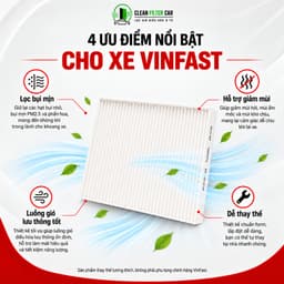 Lọc Gió Điều Hòa VinFast VF6 Eco VF6 Plus VF7 Mã BIN70036018 – Màng Lọc Cabin Vinfast VF7 Thay Thế 4