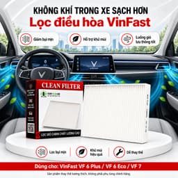 Lọc Gió Điều Hòa VinFast VF6 Eco VF6 Plus VF7 Mã BIN70036018 – Màng Lọc Cabin Vinfast VF7 Thay Thế 6