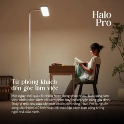 Kyvian Đèn Sàn Làm Việc Bảo Vệ Mắt Halo Pro 60W 3986 Lumen CRI 98 Đèn Cây Đứng 2 Vùng Ánh Sáng Độc Lập by Velix 9