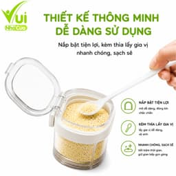 Bộ 4 Hũ Đựng Gia Vị Kèm Thìa Có Nắp Đạy 2937 Hokori GD315 - Hộp Đựng Gia Vị Nhựa Trong Suốt Hokori 4