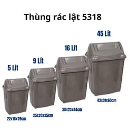 Thùng Rác Nhựa Việt Nhật Nắp Lật 5318, Sọt Rác Mini Để Phòng Ngủ Bàn Làm Việc Nhà Vệ Sinh - TADAHOME 6