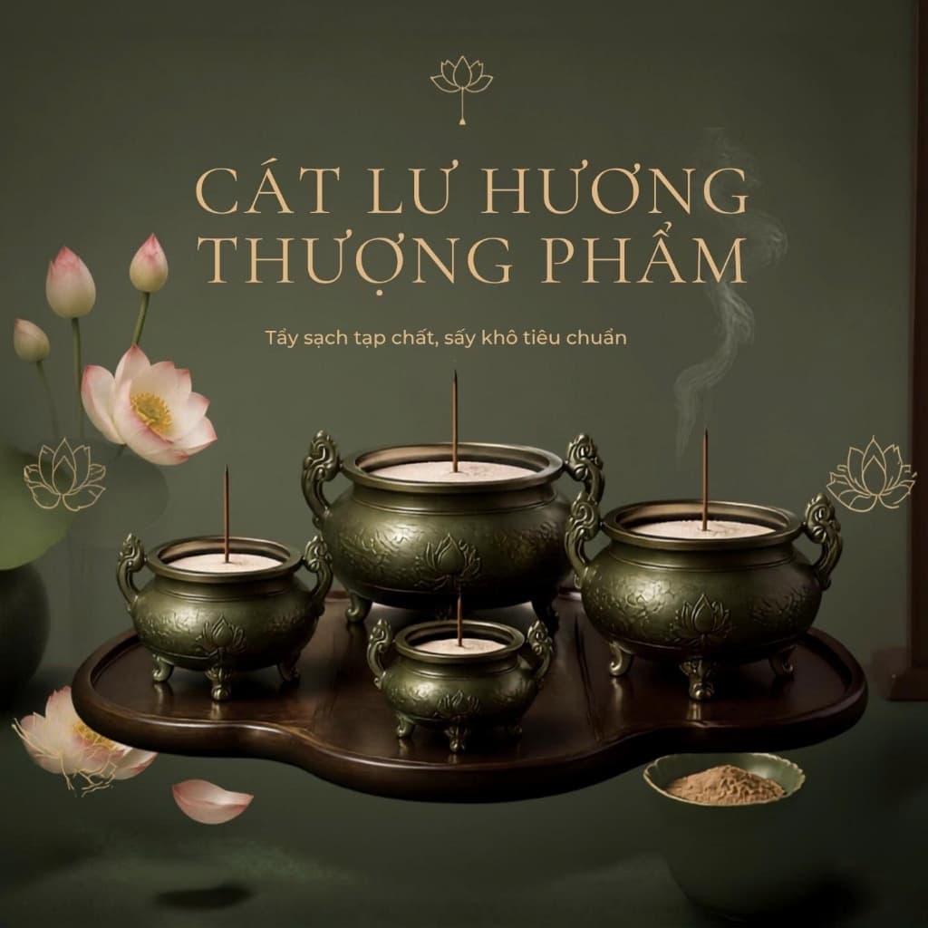 Cát Kim Sa Trắng Tinh Khiết Thay Bát Hương Lư Hương Trang Nghiêm Sang Trọng Ấm Cúng