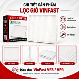 Màng Lọc Gió Điều Hòa VinFast VF8 VF9 Mã BIN30036071 Lọc Cabin Vinfast Thay Thế 4