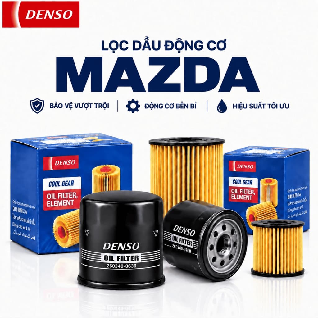 [HOẢ TỐC]  Lọc Dầu Động Cơ Xe MAZDA hàng DENSO Chính Hãng – Lọc Nhớt Ô Tô Cho Nhiều Dòng Xe