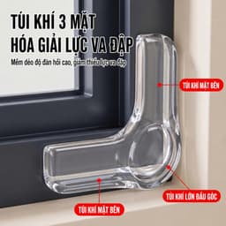 Miếng Dán Bọc Góc Bàn Cạnh Cửa Silicon Trong Suốt Chống Va Đập Nẹp Bảo Vệ An Toàn Cho Bé Cạnh Cửa Cửa Sổ 3