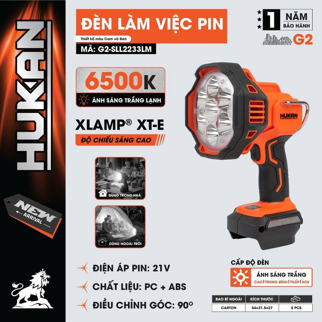 Thân Bóng Đèn LED XLAMP HUKAN G2-SLL2233LM Độ Sáng 6500k 4 Chế Độ Sáng - Chân Pin Phổ Thông