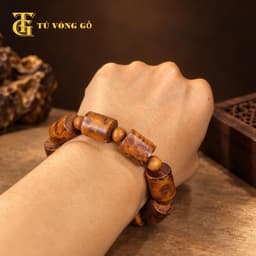 Vòng dây xâu - dây xâu vòng màu nâu  | Tú Vòng Gỗ 4