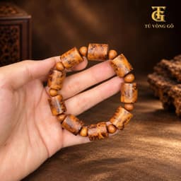Vòng dây xâu - dây xâu vòng màu nâu  | Tú Vòng Gỗ 8