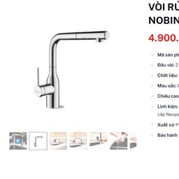 Chậu Rửa Bát 1 Hố Nobinox Arvo B180 | Kích thước 80x50cm 9