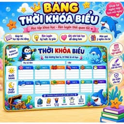 Bảng Thời Khóa Biểu Để Bàn 20x30cm - Bảng Lịch Học Cho Học Sinh, Trang Trí Bàn Học 7