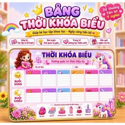 Bảng Thời Khóa Biểu Để Bàn 20x30cm - Bảng Lịch Học Cho Học Sinh, Trang Trí Bàn Học 6