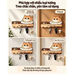 🐱 MÓC TREO CHÌA KHÓA HÌNH THÚ CƯNG – XINH XẮN, TIỆN DỤNG 🏡✨ A2TI6 6