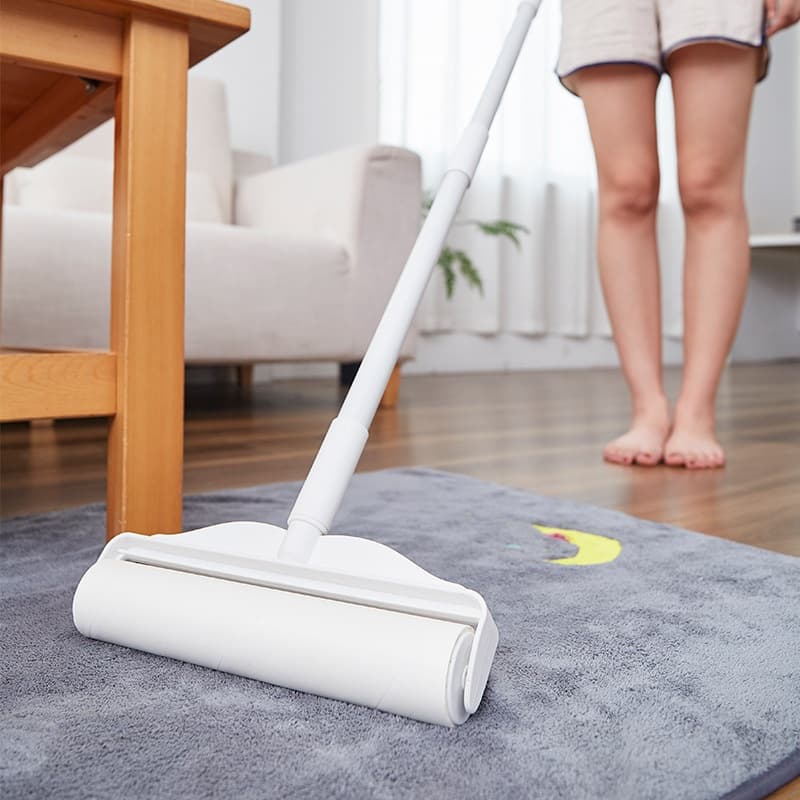 Cây Lăn Bụi 24cm Cán Dài Có Điều Chỉnh - Dụng Cụ Lăn Lông Chó Mèo, Chăn Ga, Lăn Bụi Sàn Nhà