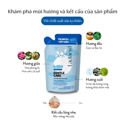 Bộ Túi Refill Lactacyd Baby Gentle Care 400ml + DDVS phụ nữ Lactacyd Soft & Silky 250ml 3