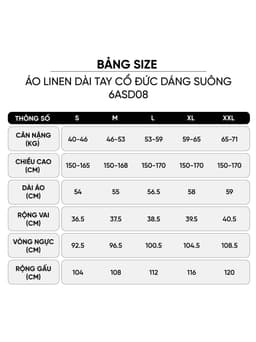 Áo sơ mi nữ CARDINA chất liệu linen dài tay cổ đức dáng suông 6ASD08 4