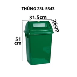 Thùng Rác Nắp Lật Việt Nhật 5343/44, Sọt Rác To Để Phòng Ngủ Bàn Làm Việc Nhà Vệ Sinh - TADAHOME 6