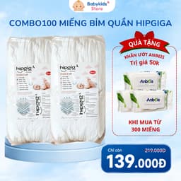 [Combo 50/100 miếng] Tã Bỉm Quần HIPGIG hàng nội địa đủ size M/L/XL/XXL/XXXL cho bé - Mẫu Mới Chất Lượng Không Đổi 1