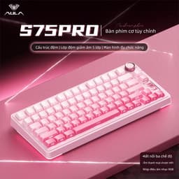 Bàn phím cơ không dây AULA S75 Pro (S75Pro) - 3 Mode Kết Nối, Màn Hình TFT, Núm Xoay, Hỗ Trợ Hotswap - Bảo Hành 3 tháng 3
