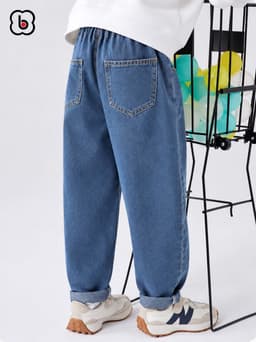 Quần jeans cho bé trai BabyloveGO, quần dài bé trai bé gái dáng baggy phong cách Hàn quốc QJ08 5