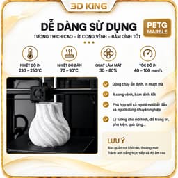 NHỰA IN 3D PETG GIẢ ĐÁ MARBLE KHÔNG LÕI KAABER 1KG 4