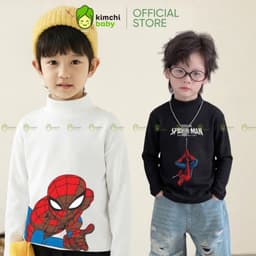 [10-29KG] Áo giữ nhiệt bé trai cao cấp KIMCHIBABY cổ cao 3p DÀY MỊN SIÊU ẤM dài tay cho bé mặc thu đông ACL601 2