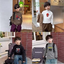 [10-29KG] Áo giữ nhiệt bé trai cao cấp KIMCHIBABY cổ cao 3p DÀY MỊN SIÊU ẤM dài tay cho bé mặc thu đông ACL601 8